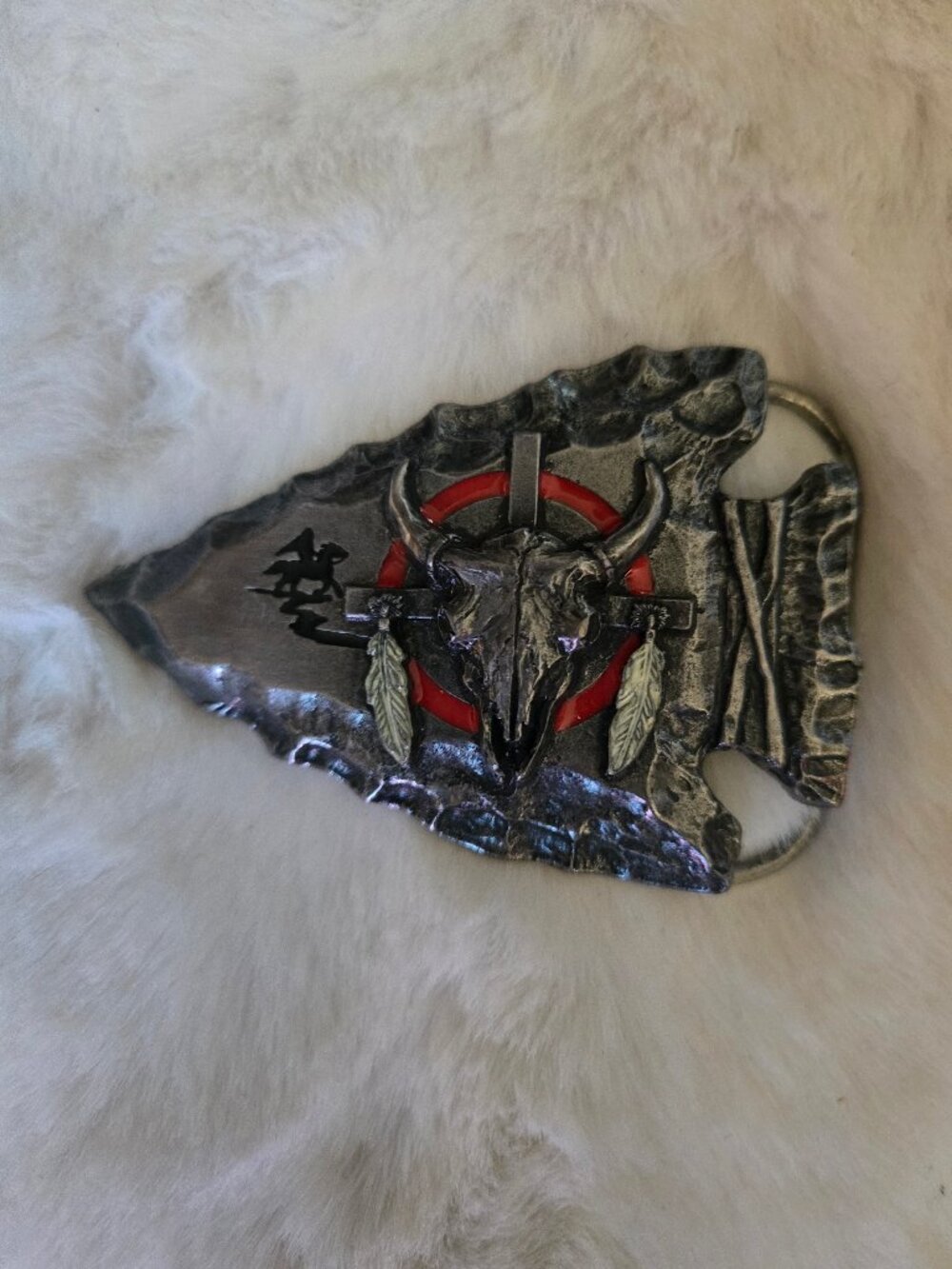 Vintage arrowhead belt buckle